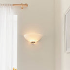 Endon Welles Brushed Metal With Frosted White Glass Uplighter Wall Light (112439) - Luminosity Designs Ltd