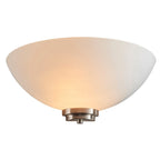 Endon Welles Brushed Metal With Frosted White Glass Uplighter Wall Light (112439) - Luminosity Designs Ltd