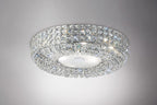 Luminosity Designs - Enya 45cm Flush Ceiling, 6 Light G9, Polished Chrome/Crystal (Diyas IL31201) - Luminosity Designs Ltd