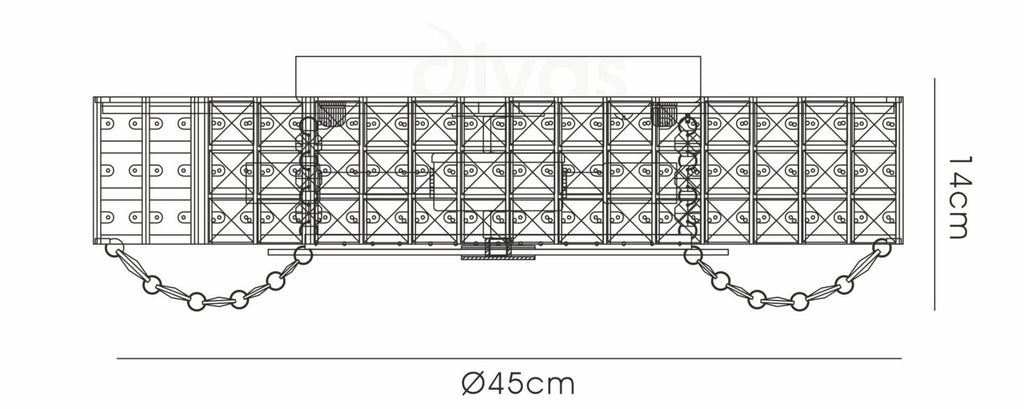 Luminosity Designs - Enya 45cm Flush Ceiling, 6 Light G9, Polished Chrome/Crystal (Diyas IL31201) - Luminosity Designs Ltd