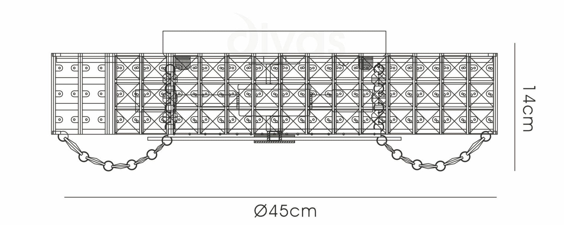 Luminosity Designs - Enya 45cm Flush Ceiling, 6 Light G9, Polished Chrome/Crystal (Diyas IL31201) - Luminosity Designs Ltd