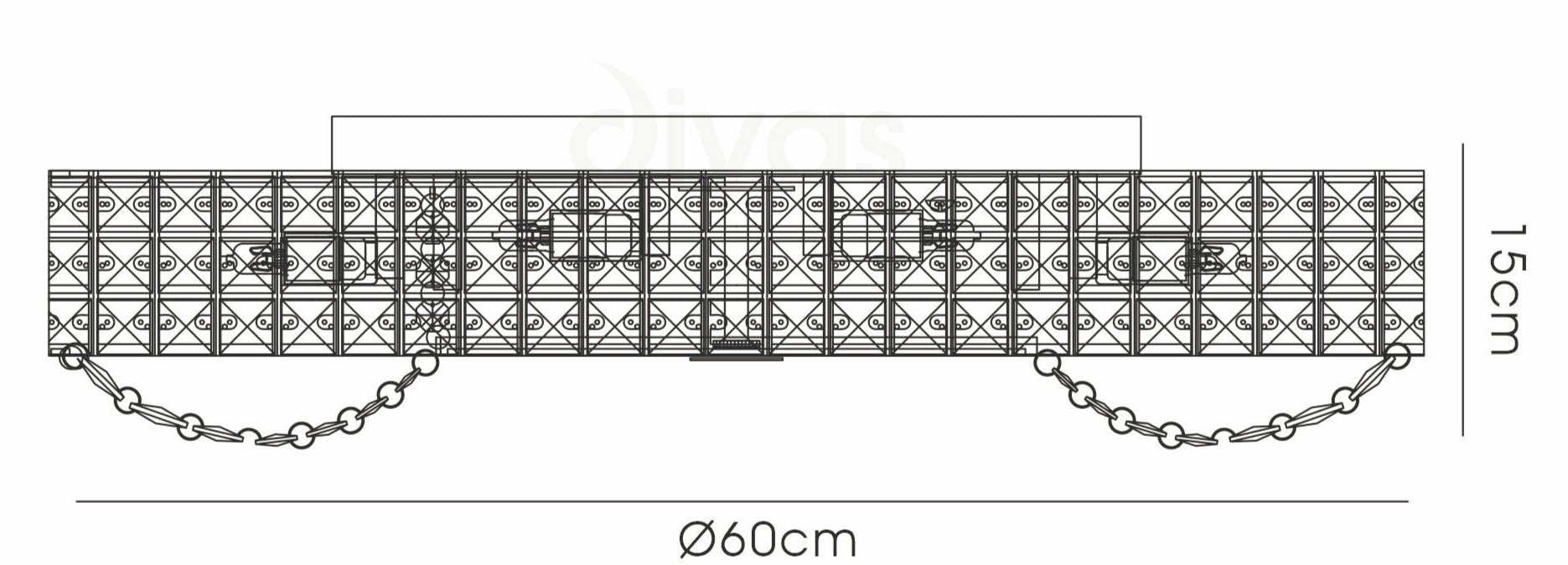 Luminosity Designs - Enya 60cm Flush Ceiling, 9 Light G9, Polished Chrome/Crystal (Diyas il31202) - Luminosity Designs Ltd