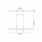 Mantra - Esparta Linear Bar Pendant, 30W LED, 3000K, 1400lm - Luminosity Designs Ltd