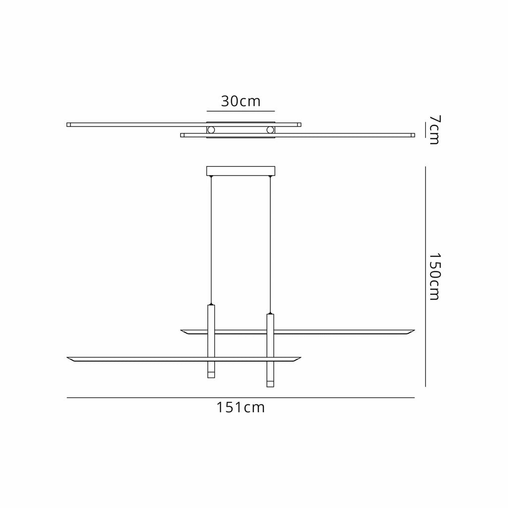 Mantra - Esparta Linear Bar Pendant, 50W LED, 3000K, 2100lm - Luminosity Designs Ltd