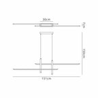 Mantra - Esparta Linear Bar Pendant, 50W LED, 3000K, 2100lm - Luminosity Designs Ltd