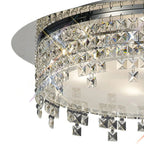 Esta Ceiling Round Semi Flush Fitting, 4 Light G9, Polished Chrome/Glass/Crystal (Diyas IL30261)