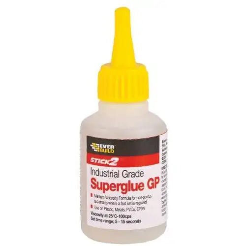 Envirovent - Everbuild Stick 2 Industrial Grade General Purpose Superglue, Clear, 20 grams - Luminosity Designs Ltd