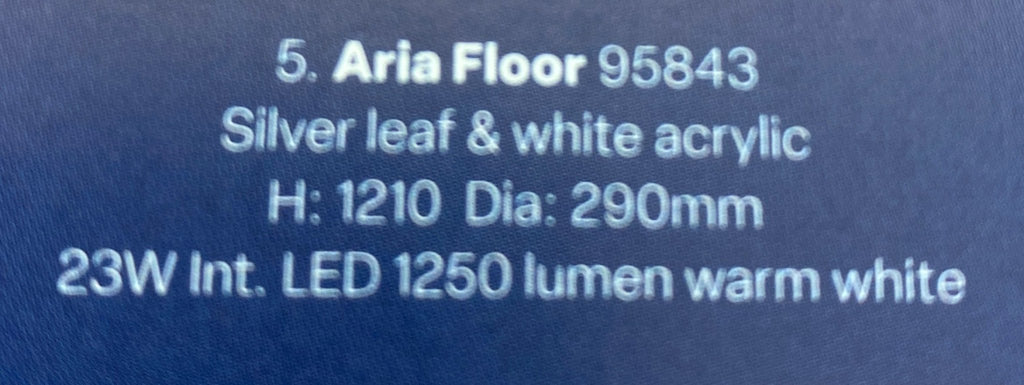 Endon - EX DISPLAY Aria Spiral Modern Style LED Floor Lamp - Luminosity Designs Ltd