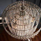Luminosity Designs - EX DISPLAY Beatrice 7 Light Crystal Glass & Chrome Pendant Chandelier - Luminosity Designs Ltd