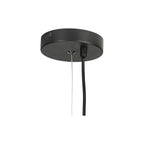 Oaks Lighting - EX DISPLAY Hasden Large Chrome Glass Drum Pendant With Black Mesh Detailing, 1x E27 - Luminosity Designs Ltd