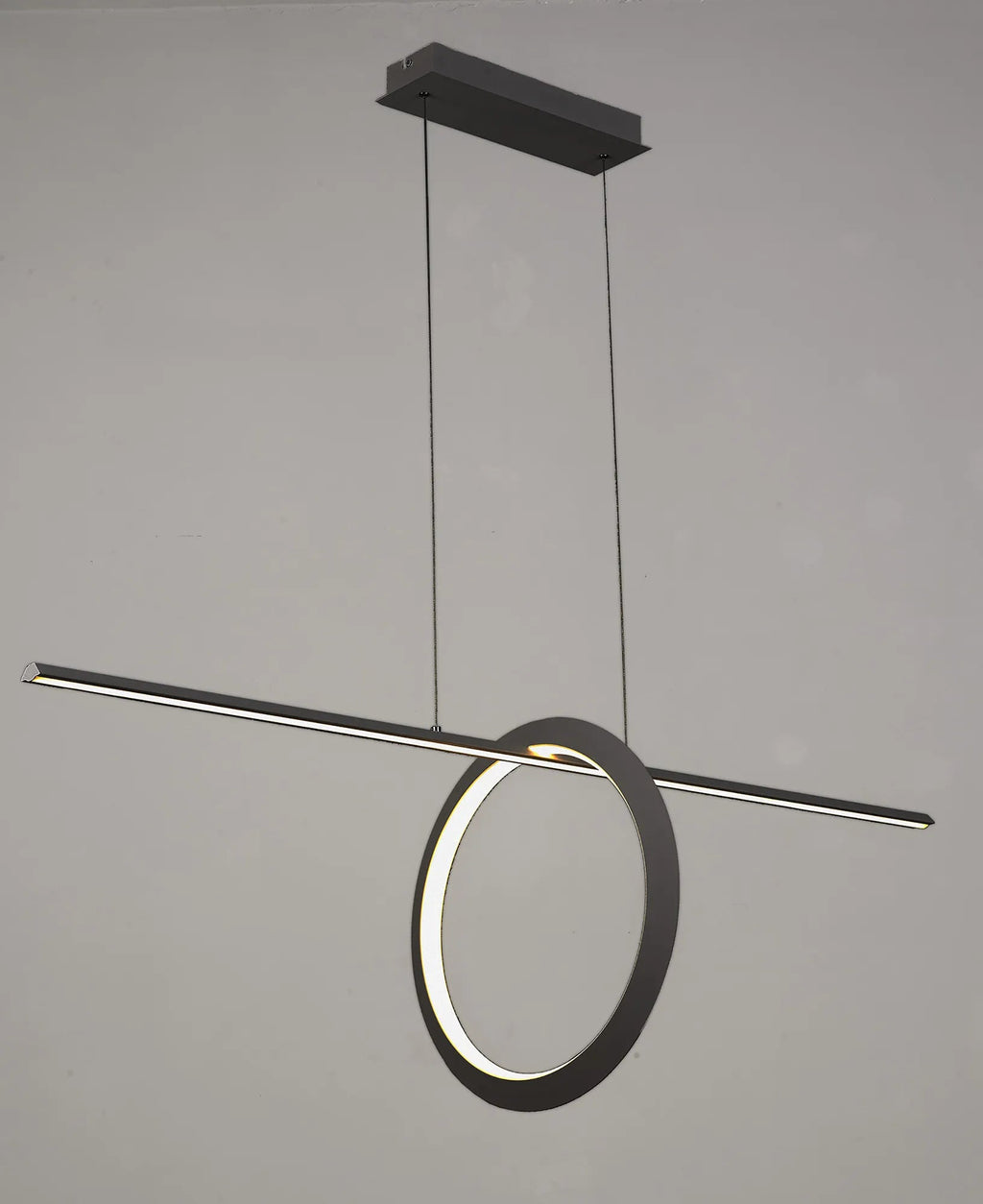 Mantra - EX DISPLAY Kitesurf Loop Under Linear Pendant, 30W LED, 3000K, 2400lm, Black - Luminosity Designs Ltd