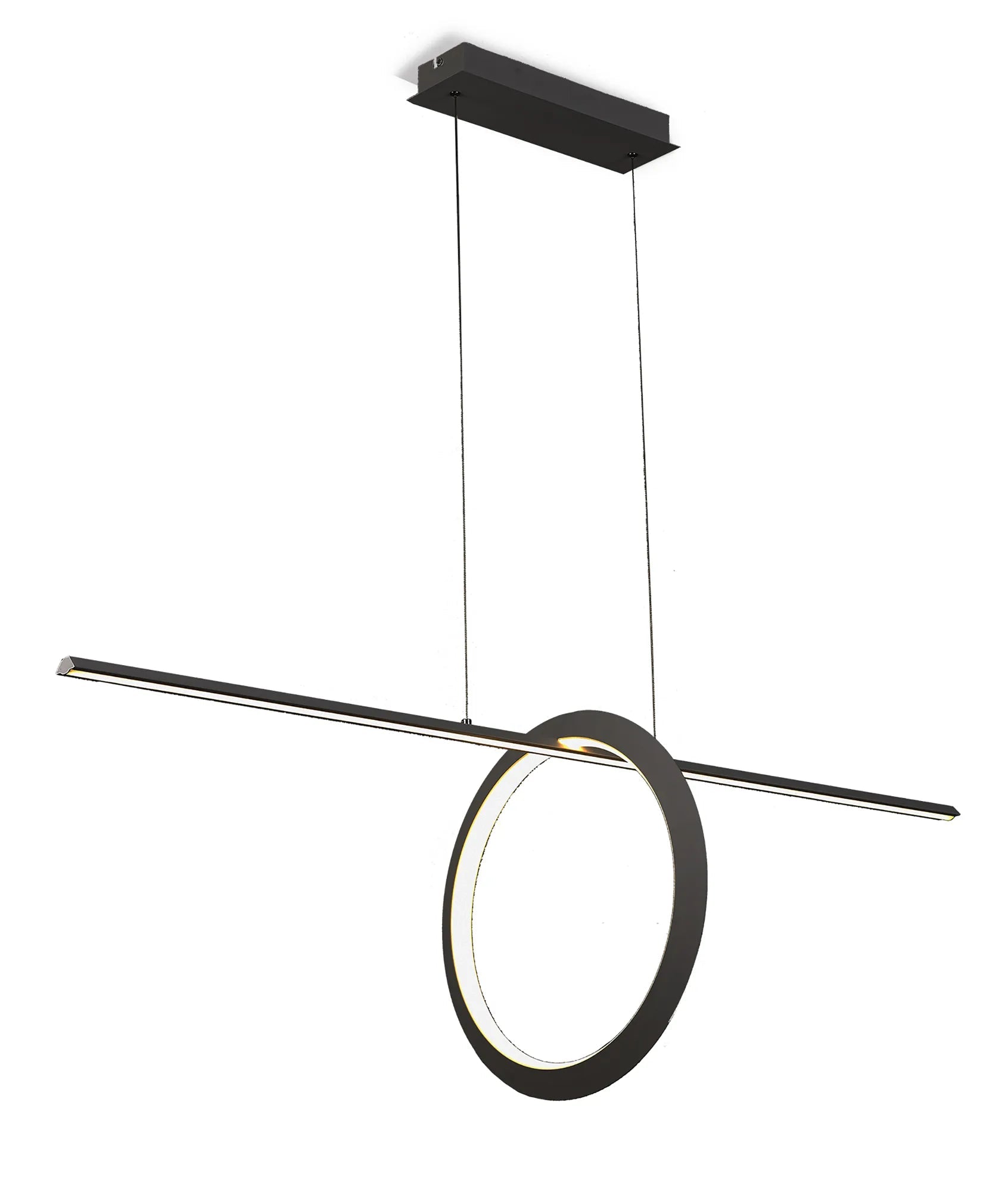Mantra - EX DISPLAY Kitesurf Loop Under Linear Pendant, 30W LED, 3000K, 2400lm, Black - Luminosity Designs Ltd