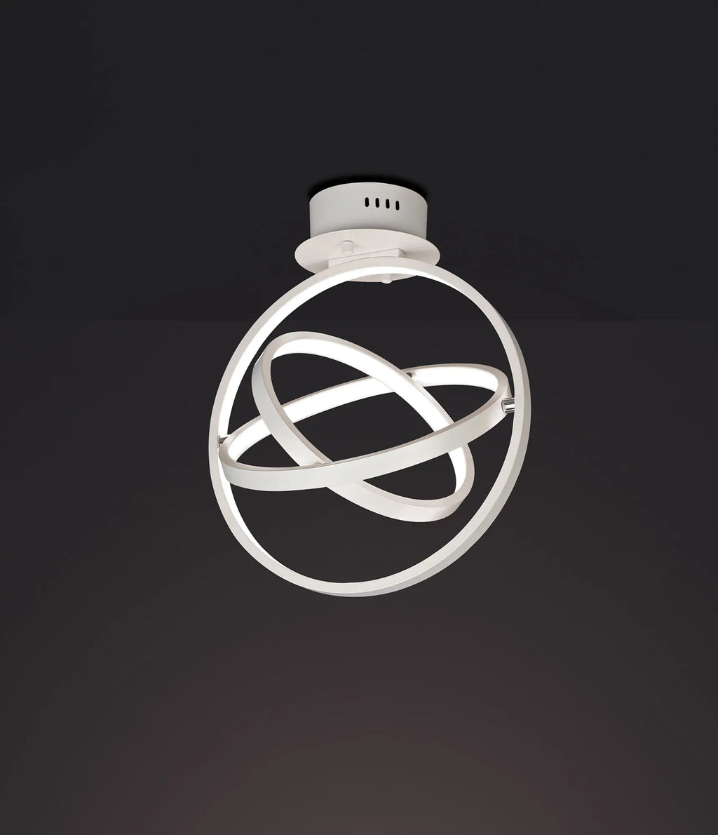EX DISPLAY - Orbital Ceiling Round 35cm, 3 Ring, 40W LED 3000K, 1510lm, White, 3yrs Warranty - Luminosity Designs Ltd