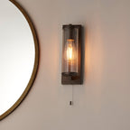 Endon - EX DISPLAY Taylor IP44 Bathroom Wall Light with Pull Switch - Bronze - Luminosity Designs Ltd