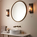 Endon - EX DISPLAY Taylor IP44 Bathroom Wall Light with Pull Switch - Bronze - Luminosity Designs Ltd