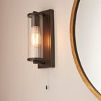 Endon - EX DISPLAY Taylor IP44 Bathroom Wall Light with Pull Switch - Bronze - Luminosity Designs Ltd