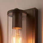 Endon - EX DISPLAY Taylor IP44 Bathroom Wall Light with Pull Switch - Bronze - Luminosity Designs Ltd