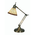 Oaks Lighting - EX DISPLAY - Washington Tiffany Table Angle Poise Style Lamp - Luminosity Designs Ltd