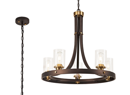 Excalibur 5 Light Circular Traditional Medieval Style Candelabra Fitting