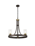 Luminosity Designs - Excalibur 3 Light Circular Traditional Medieval Style Candelabra Fitting - Luminosity Designs Ltd