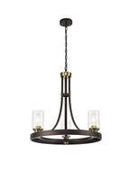 Luminosity Designs - Excalibur 3 Light Circular Traditional Medieval Style Candelabra Fitting - Luminosity Designs Ltd
