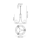Luminosity Designs - Excalibur 3 Light Circular Traditional Medieval Style Candelabra Fitting - Luminosity Designs Ltd