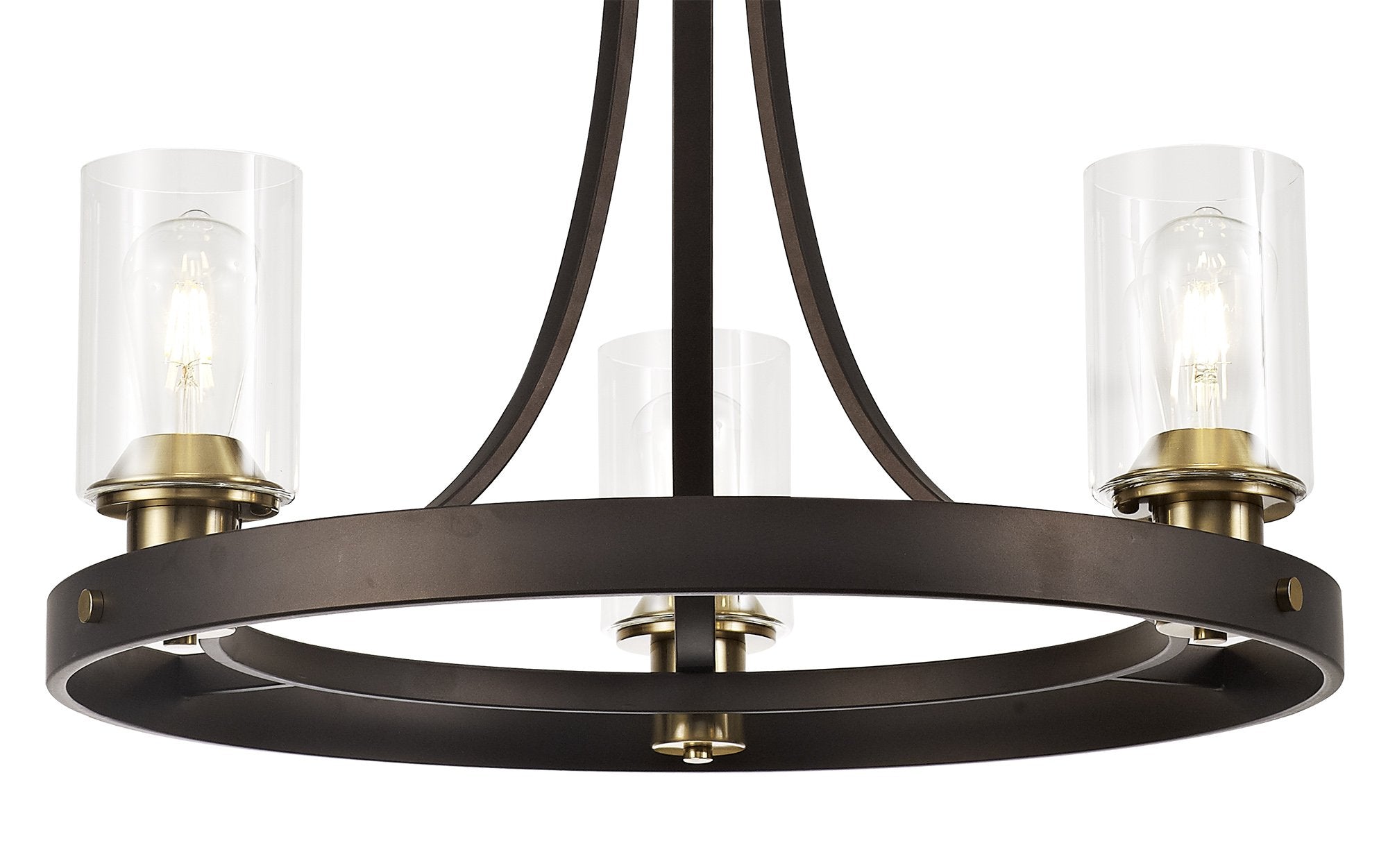 Luminosity Designs - Excalibur 3 Light Circular Traditional Medieval Style Candelabra Fitting - Luminosity Designs Ltd