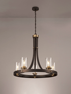 Luminosity Designs - Excalibur 5 Light Circular Traditional Medieval Style Candelabra Fitting - Luminosity Designs Ltd
