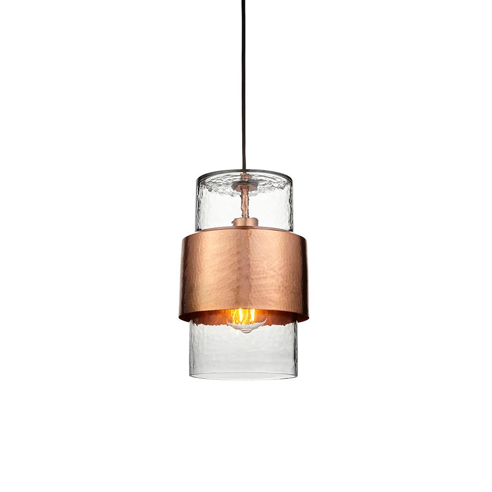 Metal and Glass Vintage Akari Industrial Style Pendant Light, 1x E27