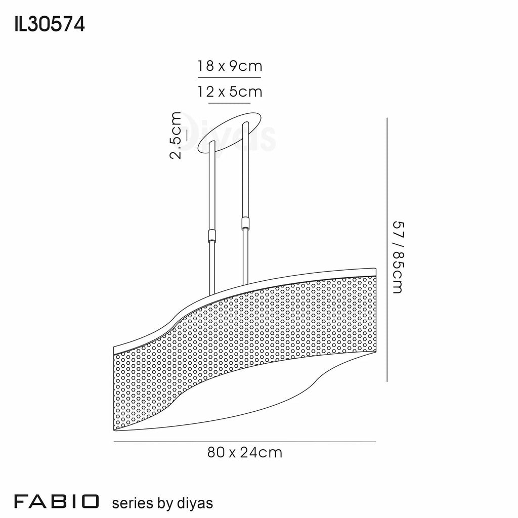 Diyas - Fabio Wave Linear Light - Luminosity Designs Ltd