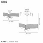 Diyas - Fabio Wave Multi Armed Crystal Ceiling Light with Droplets - Luminosity Designs Ltd