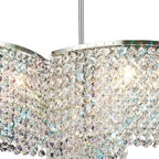 Diyas - Fabio Wave Multi Armed Crystal Ceiling Light with Droplets - Luminosity Designs Ltd