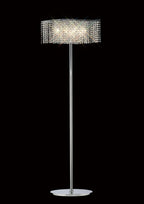 Diyas - Fabio Wave Multi Armed Crystal Floor Lamp with Droplets - Luminosity Designs Ltd