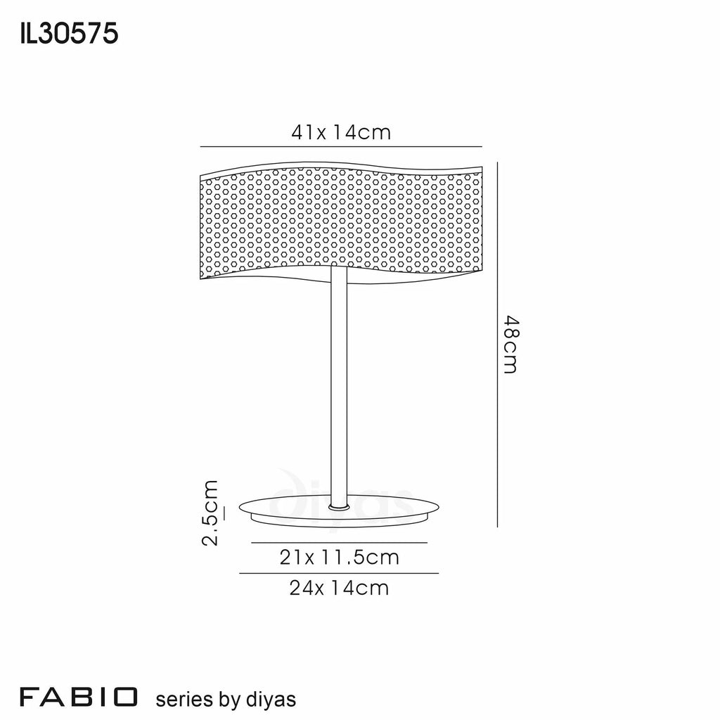 Diyas - Fabio Wave Multi Armed Crystal Table Lamp with Droplets - Luminosity Designs Ltd