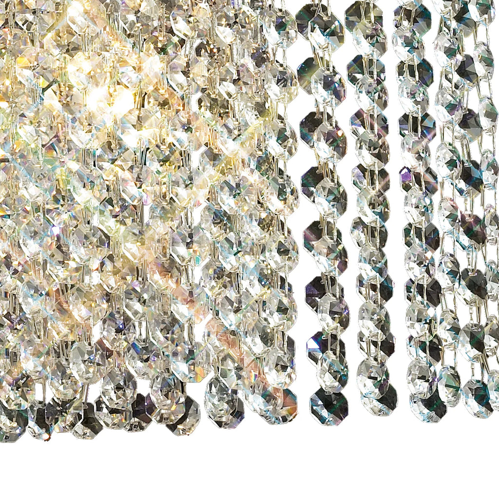 Diyas - Fabio Wave Wall Light with Crystal Droplets - Luminosity Designs Ltd