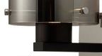 Luminosity Designs - Fae Black Framed Switched Wall Light With Tubular Glass. 1x E27 - Luminosity Designs Ltd