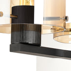 Luminosity Designs - Fae Black Framed Switched Wall Light With Tubular Glass. 1x E27 - Luminosity Designs Ltd
