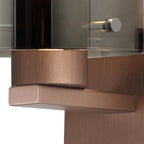 Luminosity Designs - Fae Mocha Framed Switched Wall Light With Tubular Glass. 1x E27 - Luminosity Designs Ltd