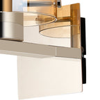 Luminosity Designs - Fae Polished Nickel Framed Switched Wall Light With Tubular Glass. 1x E27 - Luminosity Designs Ltd