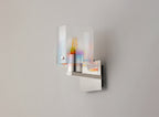 Luminosity Designs - Fae Polished Nickel Framed Switched Wall Light With Tubular Glass. 1x E27 - Luminosity Designs Ltd