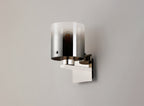 Luminosity Designs - Fae Polished Nickel Framed Switched Wall Light With Tubular Glass. 1x E27 - Luminosity Designs Ltd