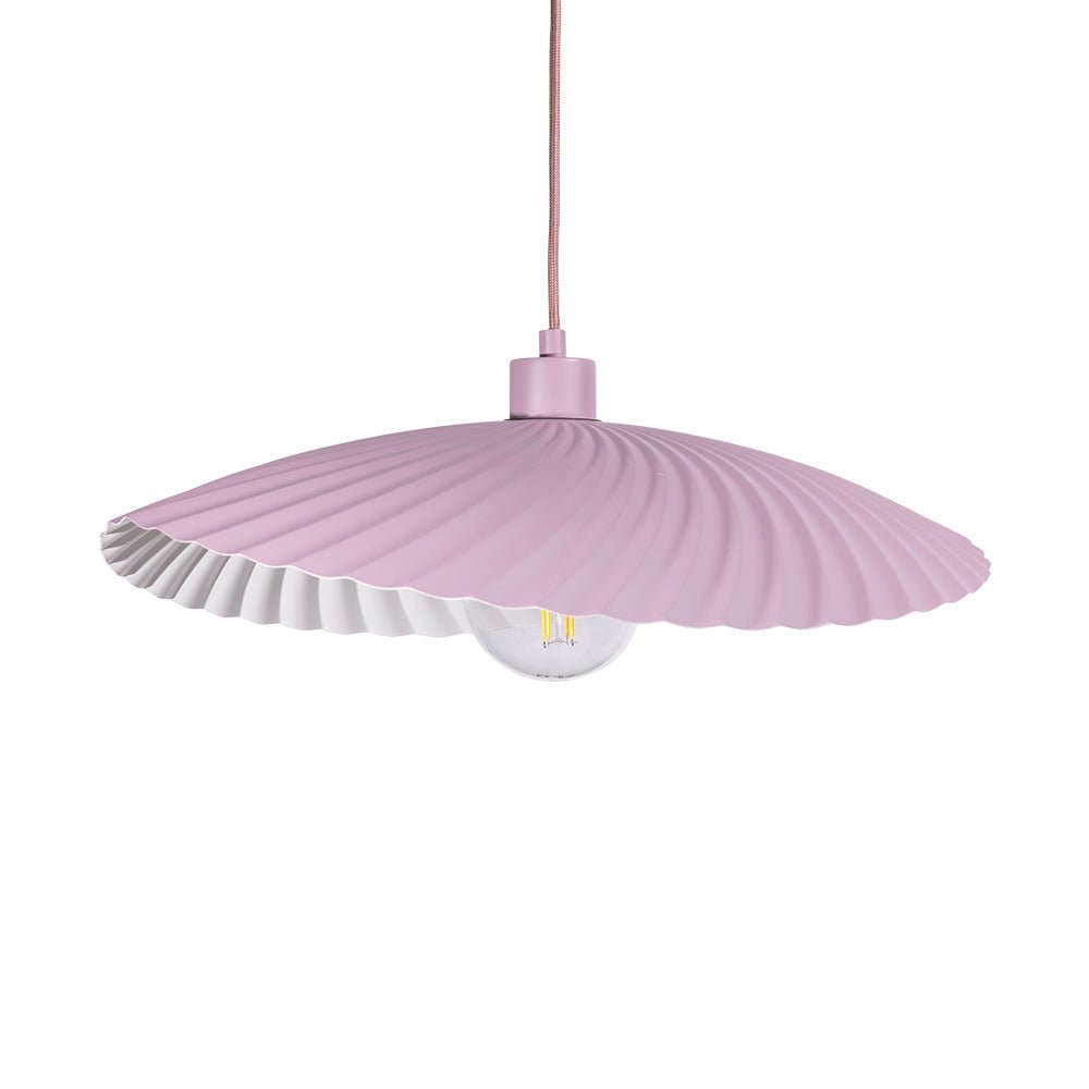 Oaks Lighting - Fairbourne Wave Single Modern Pendant With Metal Curved Framework - Luminosity Designs Ltd