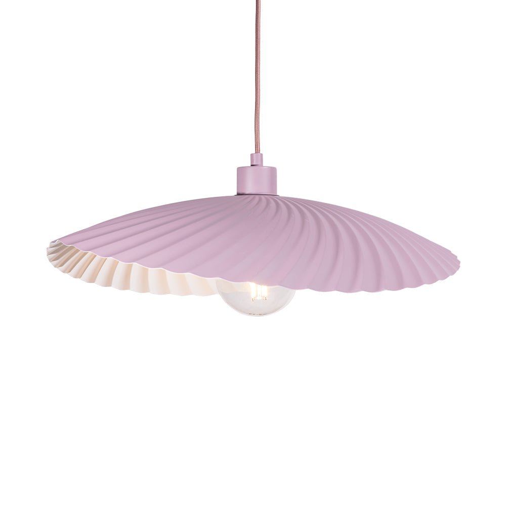 Oaks Lighting - Fairbourne Wave Single Modern Pendant With Metal Curved Framework - Luminosity Designs Ltd