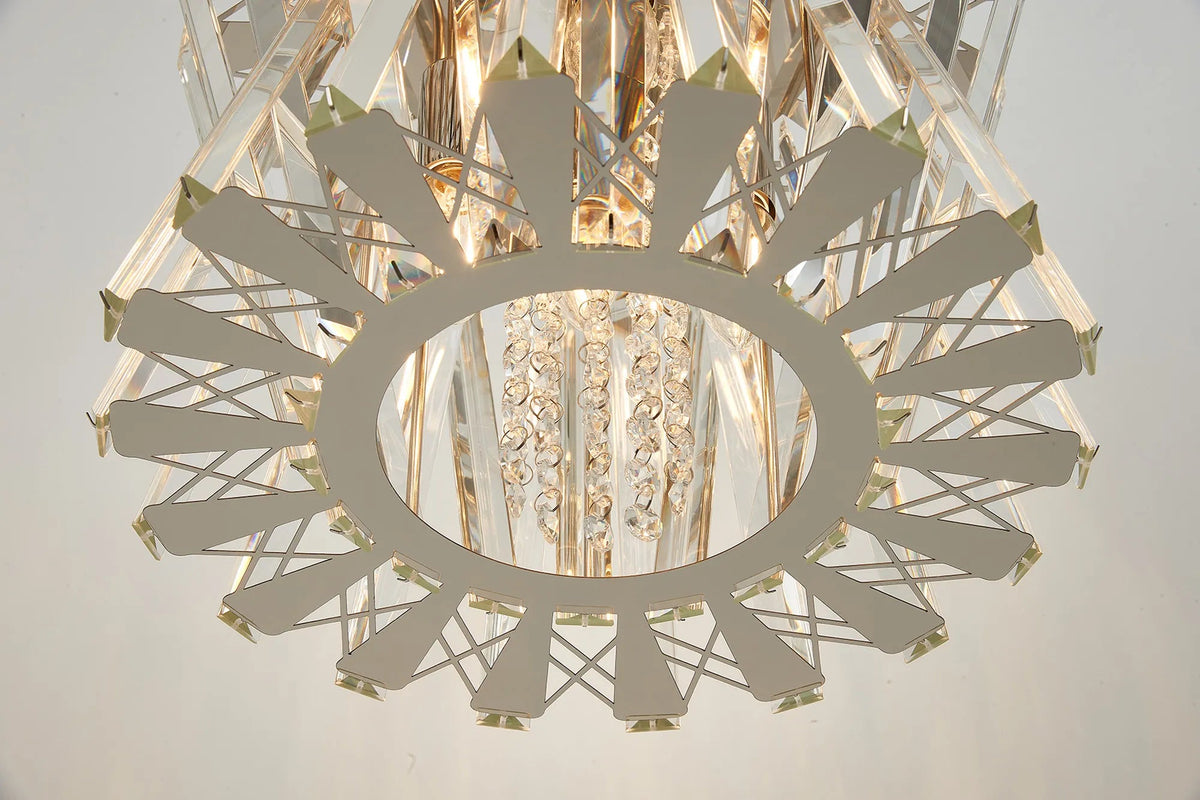 Luminosity Designs Ltd - Faline 34cm Modern Round Chandelier Pendant, 4 x E14, - Luminosity Designs Ltd