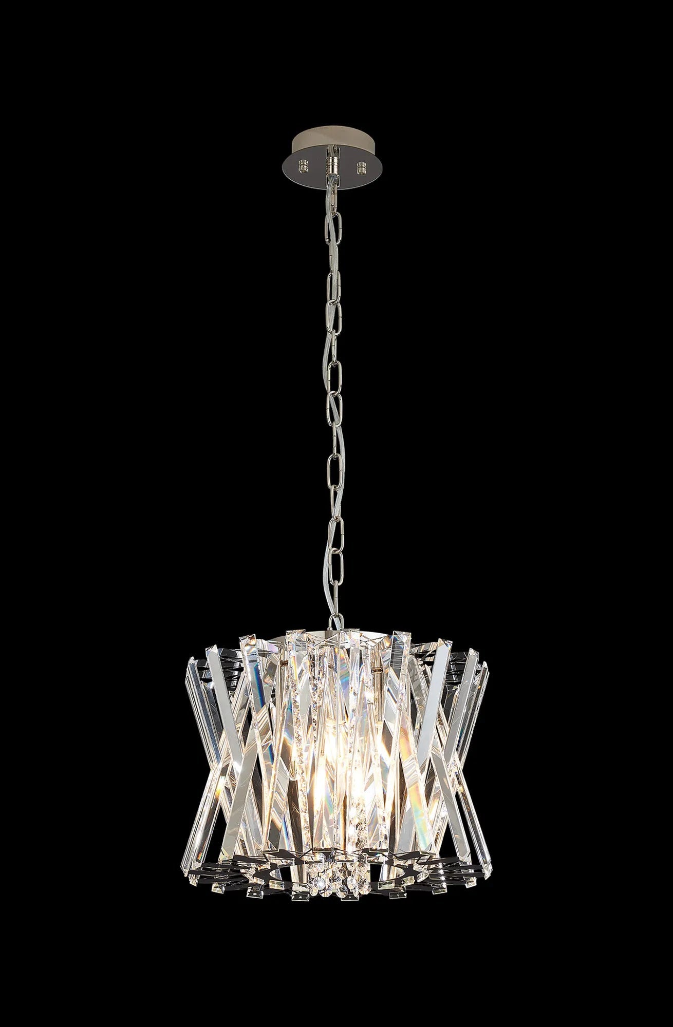 Luminosity Designs Ltd - Faline 34cm Modern Round Chandelier Pendant, 4 x E14, - Luminosity Designs Ltd