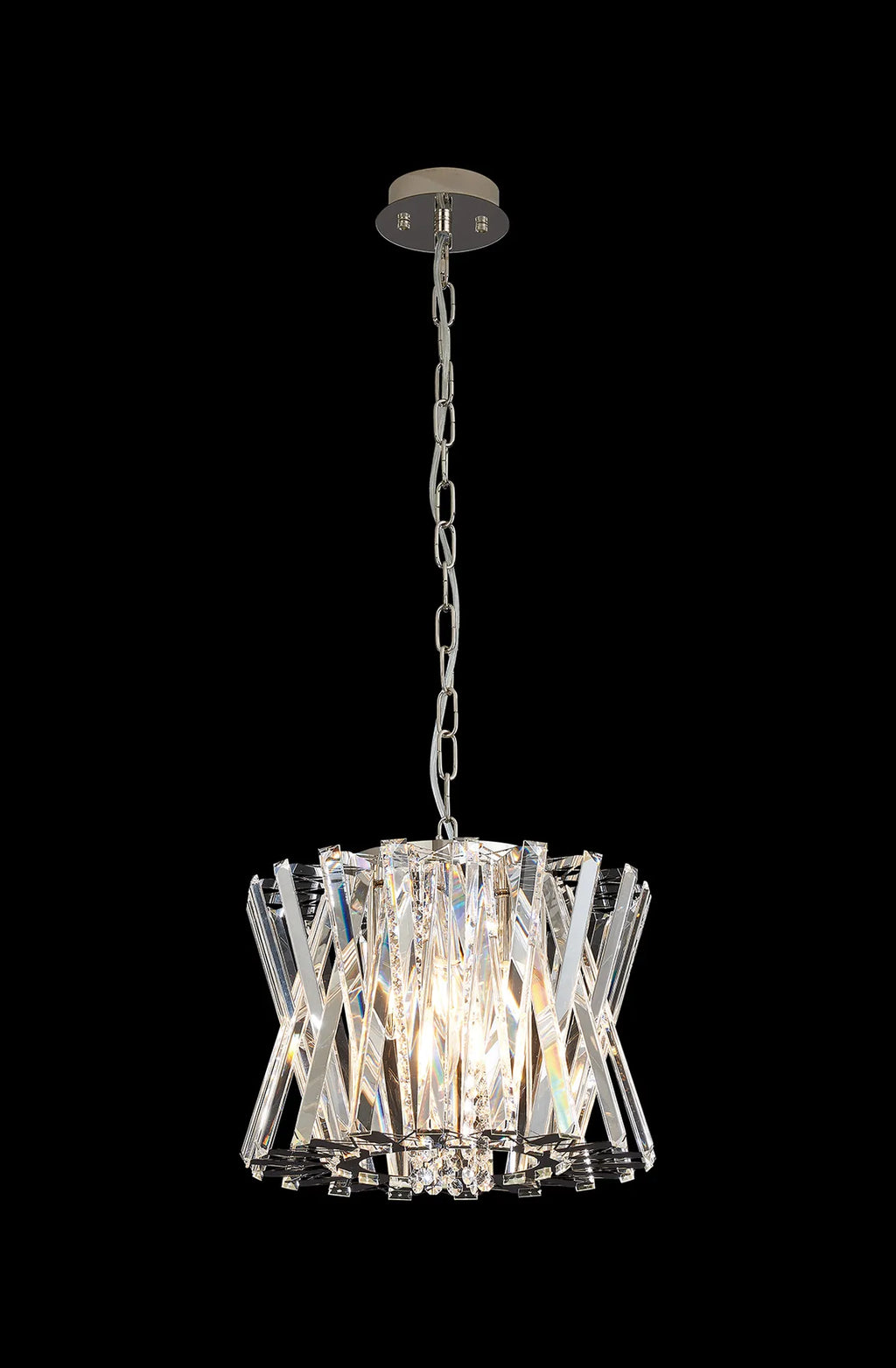 Faline 34cm Modern Round Chandelier Pendant, 4 x E14,