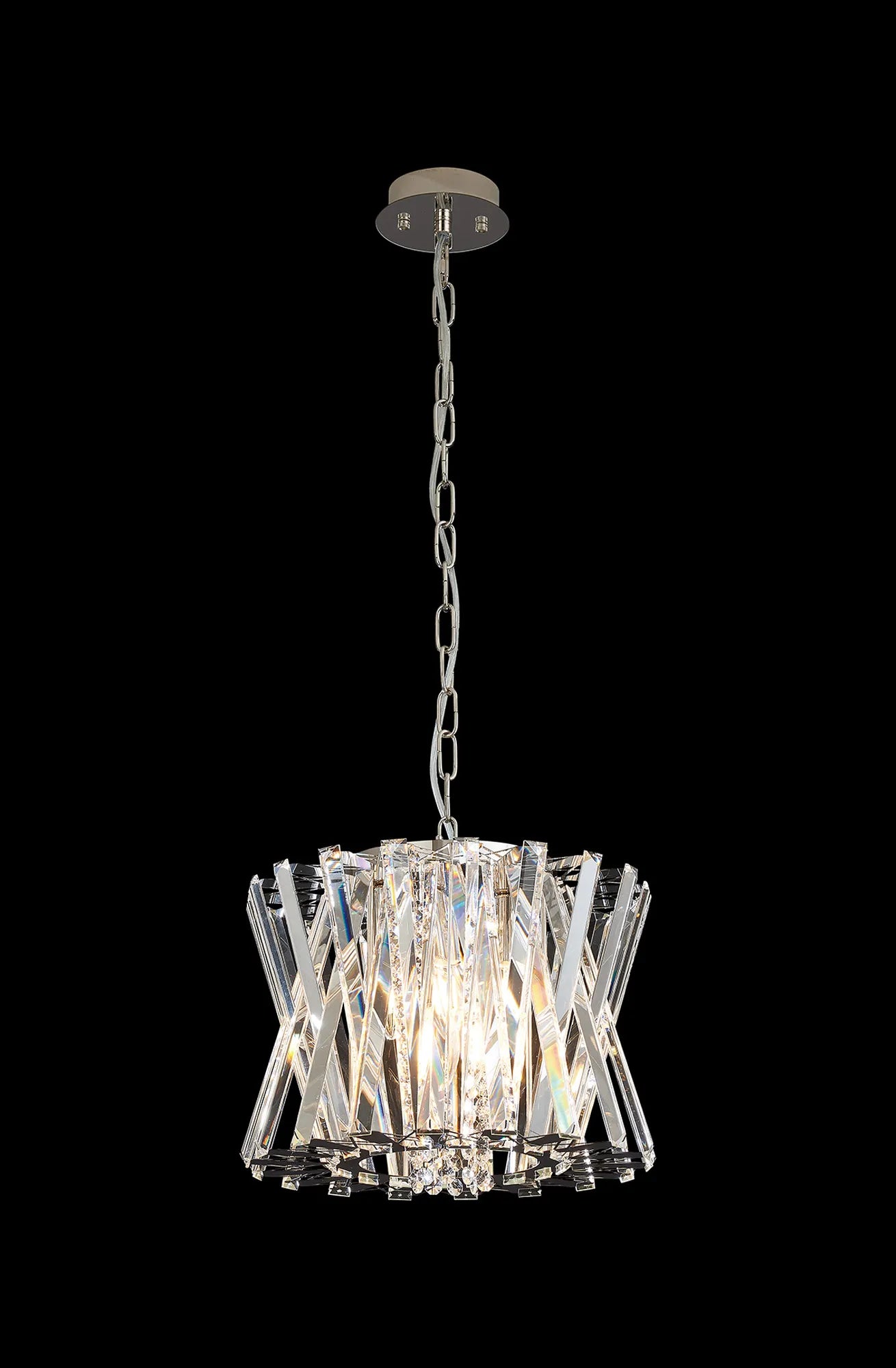 Faline 34cm Modern Round Chandelier Pendant, 4 x E14,