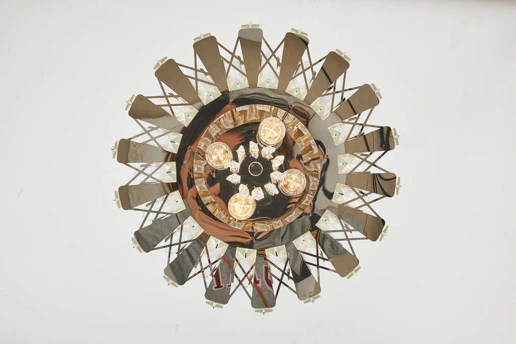 Faline 34cm Modern Round Chandelier Pendant, 4 x E14,