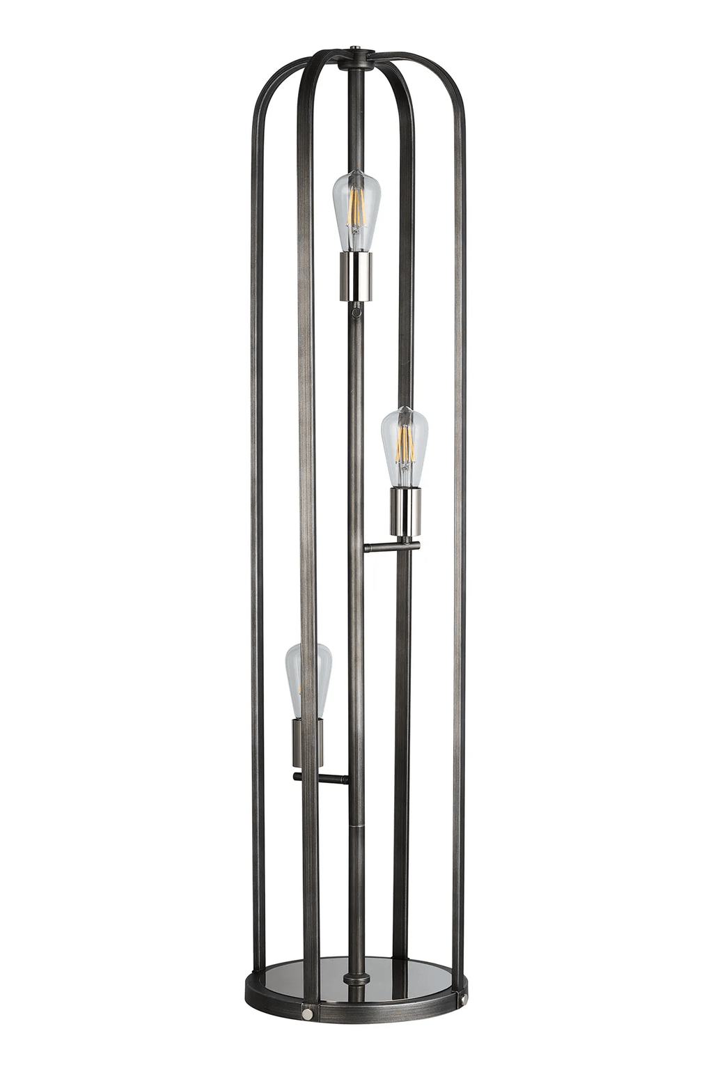 Luminosity Designs - Farmhouse Rustic Industrial Floor Light 3 Light E27 with Oxidised Framework (348052 / 351715) - Luminosity Designs Ltd