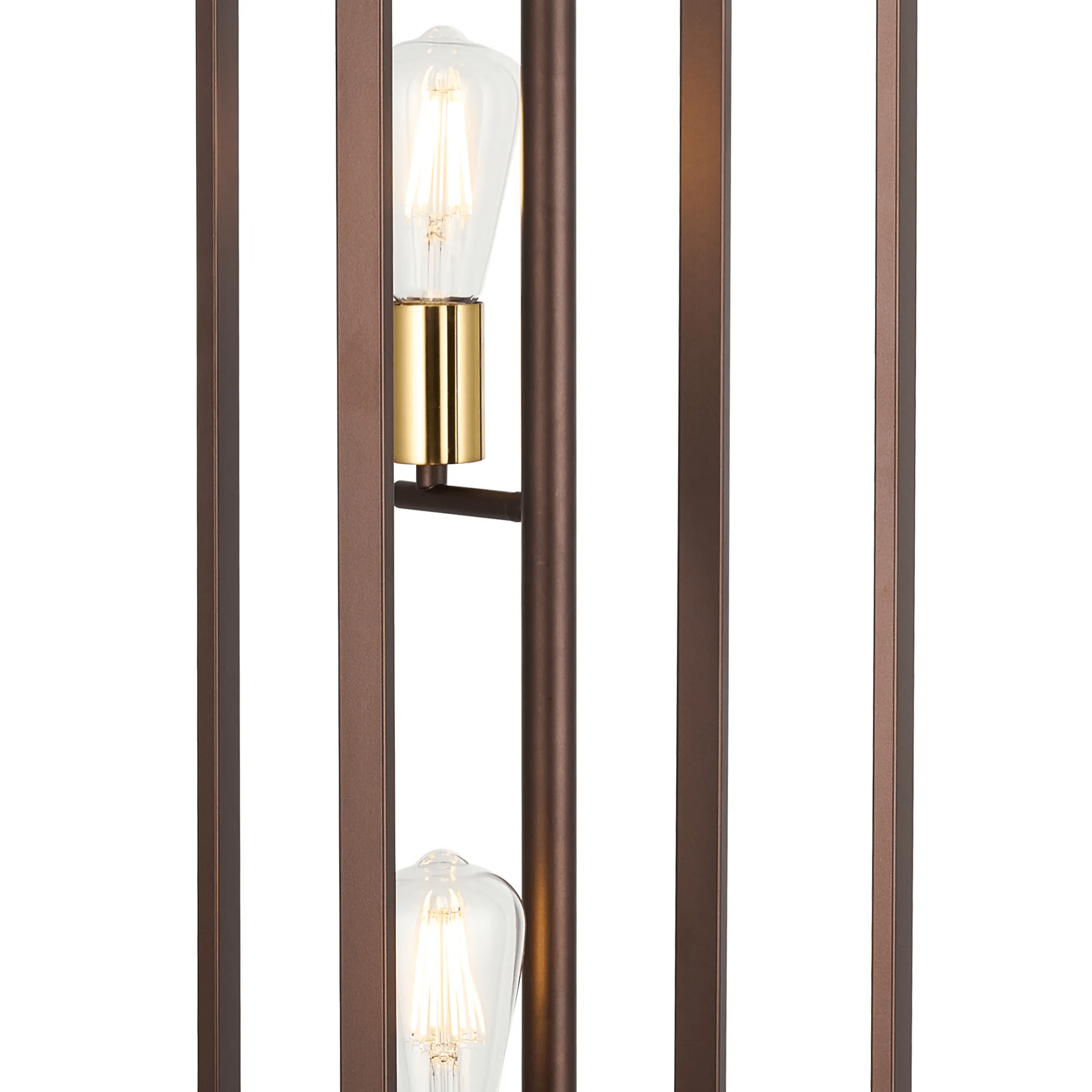 Luminosity Designs - Farmhouse Rustic Industrial Floor Light 3 Light E27 with Oxidised Framework (348052 / 351715) - Luminosity Designs Ltd